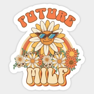 Retro quote gift for funny mother Vintage floral pattern Sticker